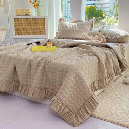 Ruffled Cotton Coverlet