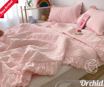 Ruffled Cotton Coverlet