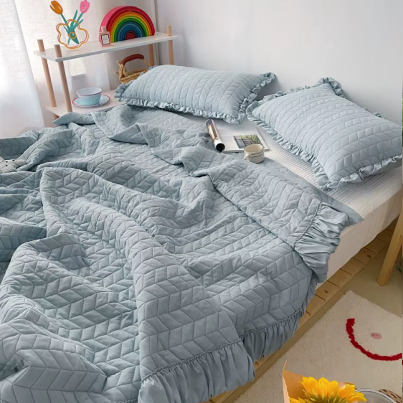 Ruffled Cotton Coverlet