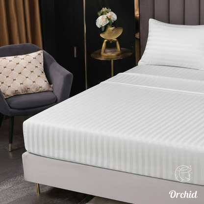 3-Piece Stripped Fitted Sheet Set