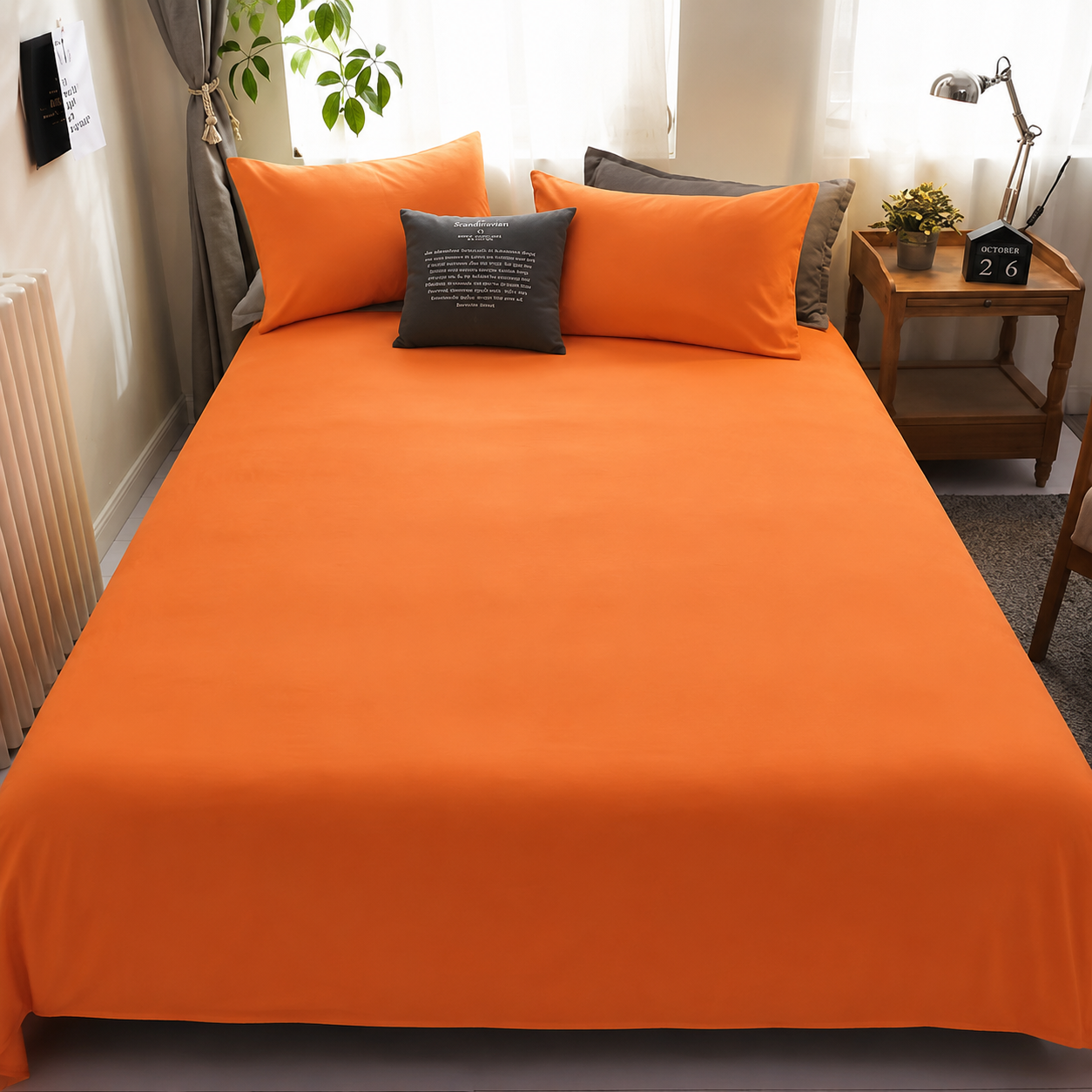 3-Piece Cotton Fitted Sheet Set -New