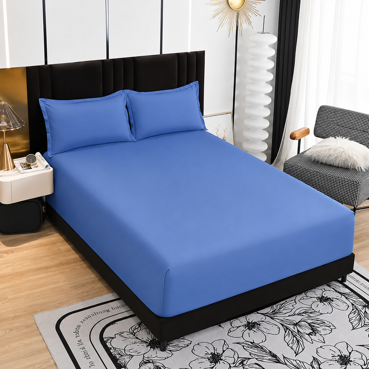 3-Piece Cotton Fitted Sheet Set -New