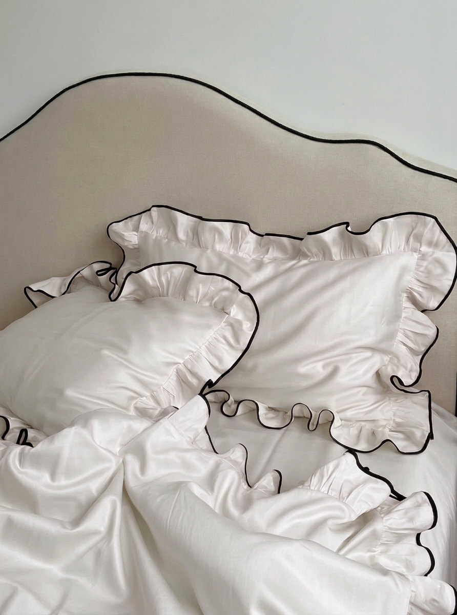 3pcs Duvet Cover-Ruffled with Border