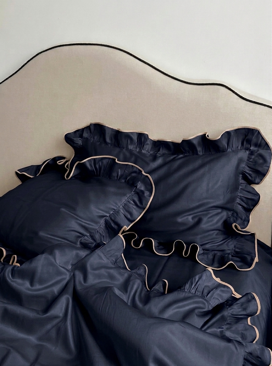 3pcs Duvet Cover-Ruffled with Border