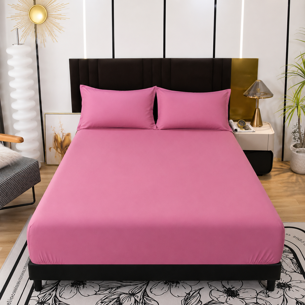 3-Piece Cotton Fitted Sheet Set -New