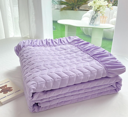 Ruffled Cotton Coverlet