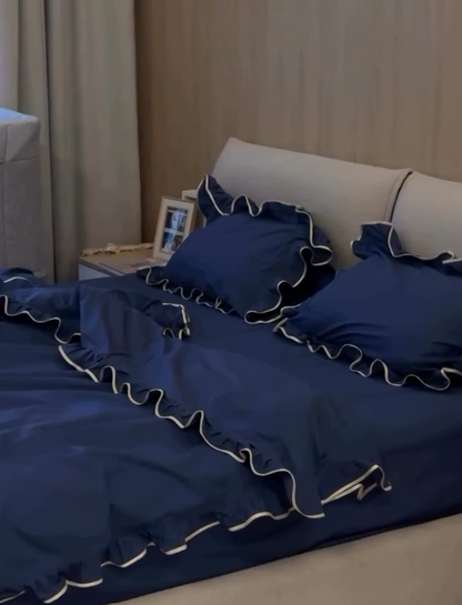 3pcs Duvet Cover-Ruffled with Border